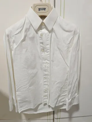 Traje comunión niño azul y dorado talla 7