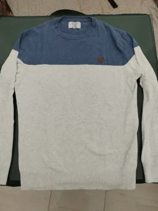 Jersey hombre gris y azul