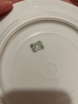 6 Platos Limoges Porcelana Flores Rosas