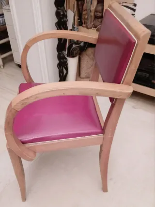 Silla CON BRAZOS Vintage Boho-Chic  COLOR ROJO