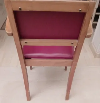 Silla CON BRAZOS Vintage Boho-Chic  COLOR ROJO