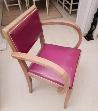 Silla CON BRAZOS Vintage Boho-Chic  COLOR ROJO