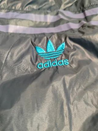 Cortavientos Adidas Verde y Turquesa
