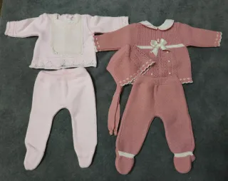 Conjuntos bebé primera postura rosa