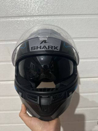 Casco Shark Negro y Azul