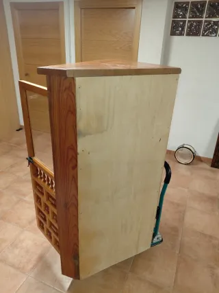 Vitrina Esquina Madera Pino Cristal