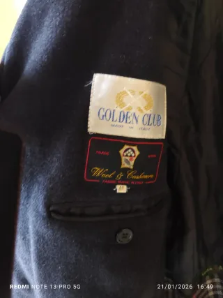 Cappotto uomo lana cashmere Golden Club 46