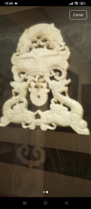 Cuadro oriental de piedra tallada