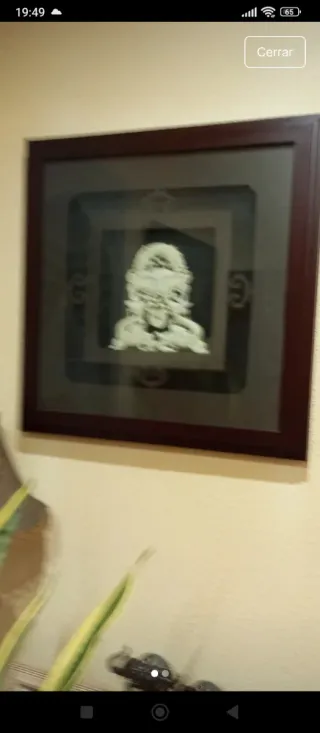 Cuadro oriental de piedra tallada