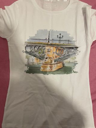 Camiseta Talla S Dibujo Puente Sevilla