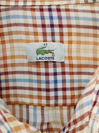 Camisa Lacoste cuadros manga larga