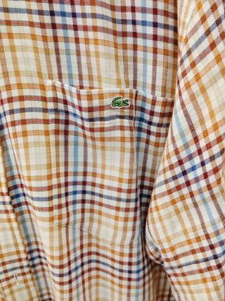 Camisa Lacoste cuadros manga larga
