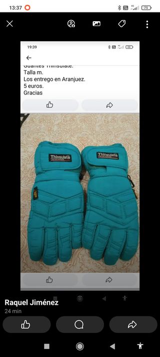 Guantes Thinsulate Teal
