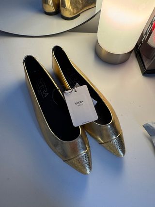 Bailarinas Sfera Doradas Nuevas Talla 37