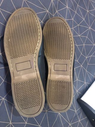 Mocasines de piel azul