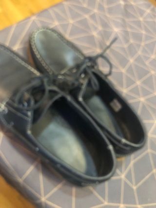 Mocasines de piel azul