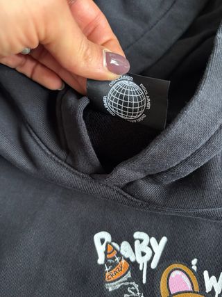 Felpa con cappuccio unisex Disclaimer nera