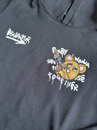 Felpa con cappuccio unisex Disclaimer nera