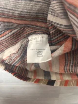 Camisa Vintage Rayas Marrón Naranja