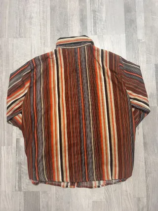 Camisa Vintage Rayas Marrón Naranja