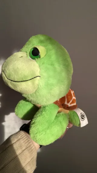 2 Pupazzi tartaruga marina e rana peluche