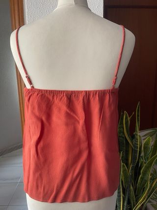 Top de tirantes mujer rosa tostado