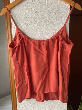 Top de tirantes mujer rosa tostado