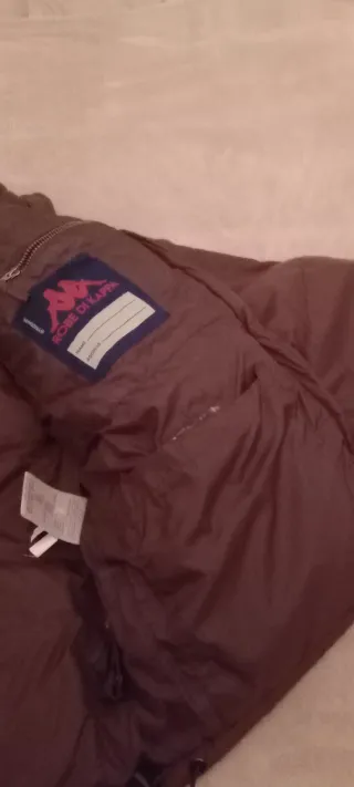 Bomber in piuma d'oca Kappa marrone