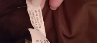 Bomber in piuma d'oca Kappa marrone