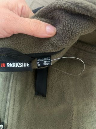 Forro polar verde oliva con cremallera