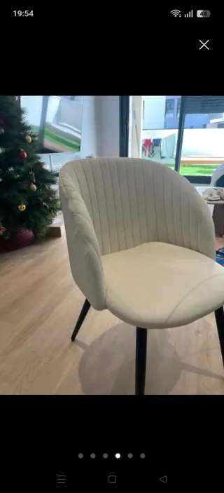 Mesa kave home de cristal y sillas para salón