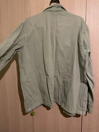 Chaqueta Zara verde S bolsillos