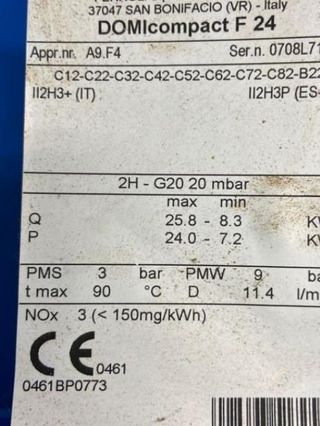 REPUESTOS DE CALDERA FERROLI DOMICOMPACT F 24