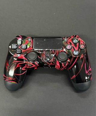 Mando PS4 Negro Diseño Abstracto