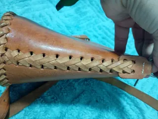 Bolso de cuero marrón