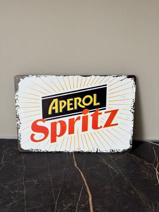 Targa Metallo Aperol Spritz 20x30 Kitchen Vintage