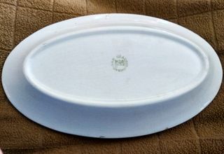 Fuente cerámica antigua ovalada