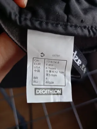 Guantes de esquí Wed'ze negros. Talla 4 años.