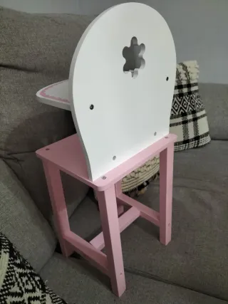 Trona in legno per bambole