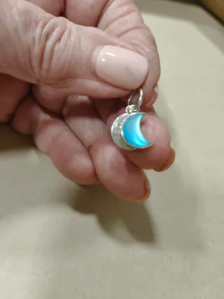 Doble Colgante Luna Plata Ley Nuevo a estrenar