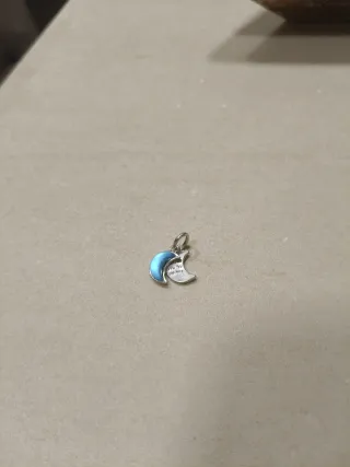 Doble Colgante Luna Plata Ley Nuevo a estrenar