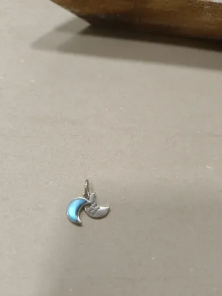 Doble Colgante Luna Plata Ley Nuevo a estrenar