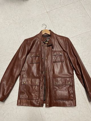 Cazadora de piel para hombre