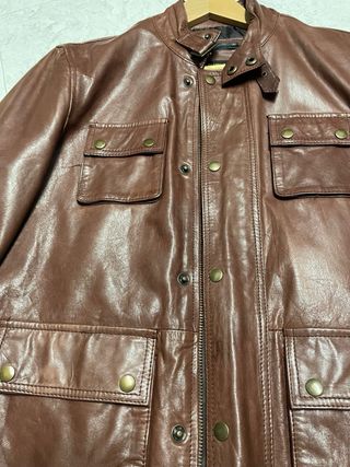 Cazadora de piel para hombre