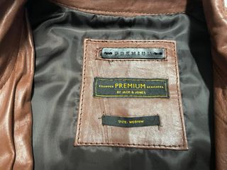 Cazadora de piel para hombre