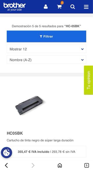 Tóner Brother HC-05BK Original