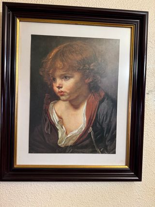 Cuadro antiguo niño pelirrojo