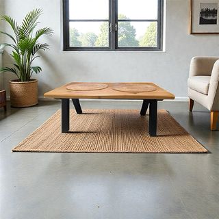 Mesa centro roble natural 60x110