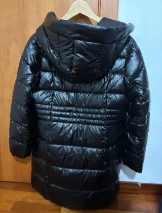 Anorak acolchado con capucha negro Talla L