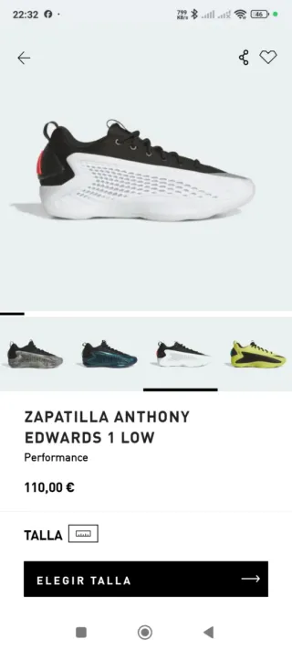 Adidas AE Low Zapatillas Baloncesto Negras Rojas